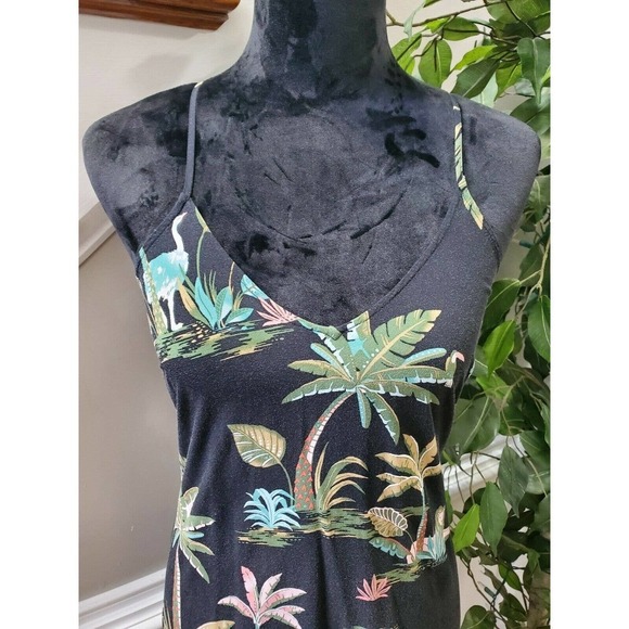 Old Navy Women's Blue Floral 100%Rayon V-Neck Strappy Long Maxi Dress Size Small - Picture 5 of 10